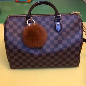 Pom Pom Bag Charm key chain